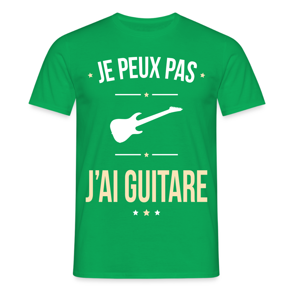 T-shirt Homme - Je peux pas j'ai Guitare - vert