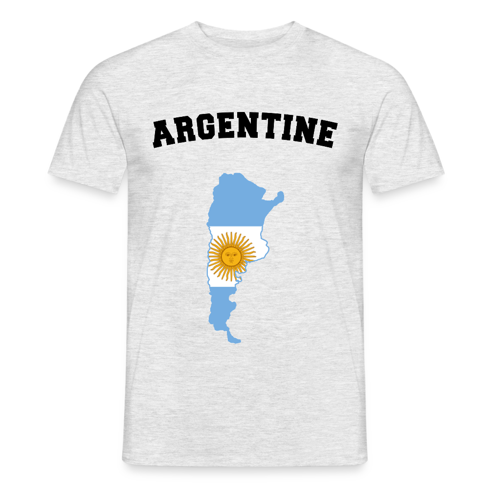 T-shirt Homme coloris blanc - Argentine - gris chiné