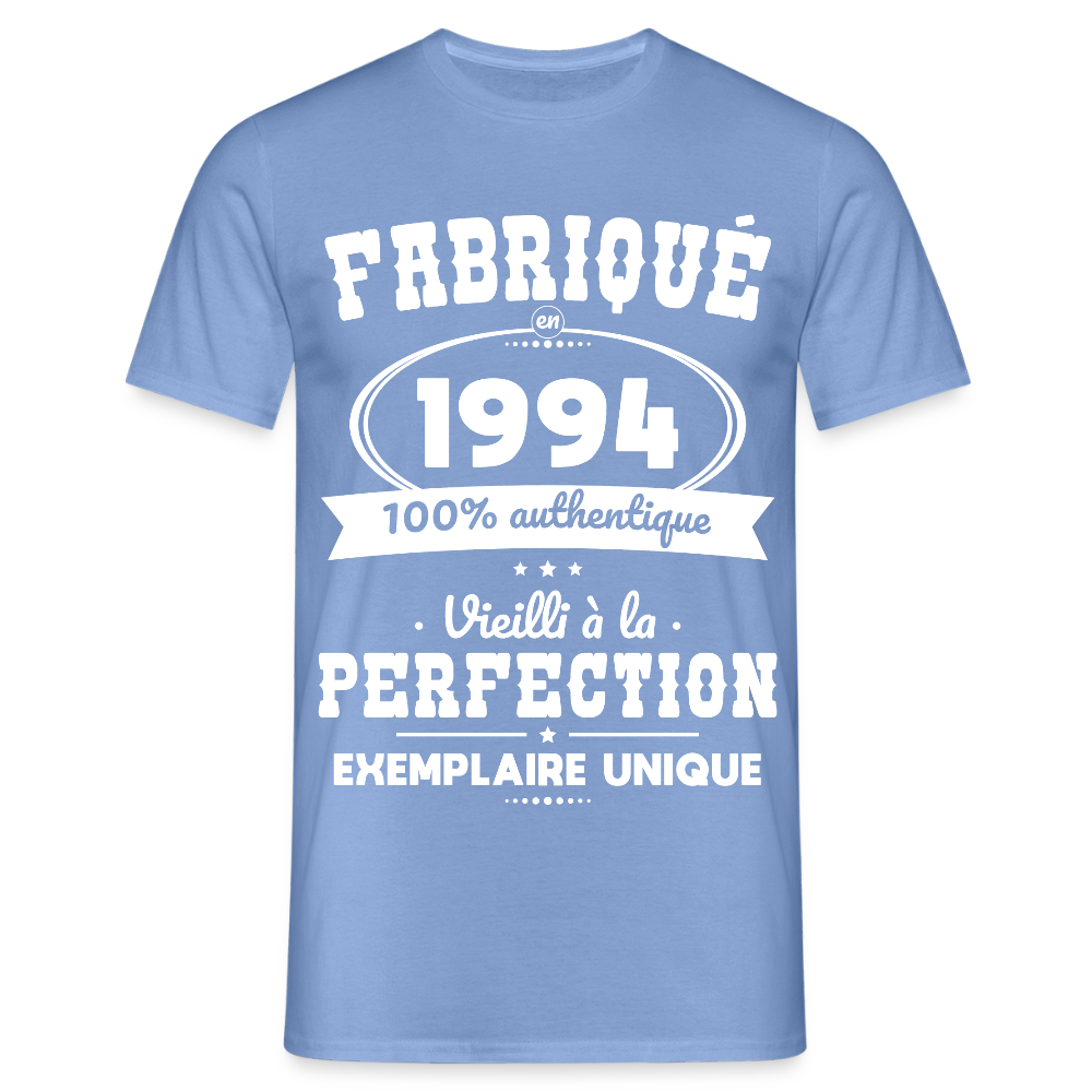T-shirt Homme - Anniversaire 31 Ans - Fabriqué en 1994 - carolina blue