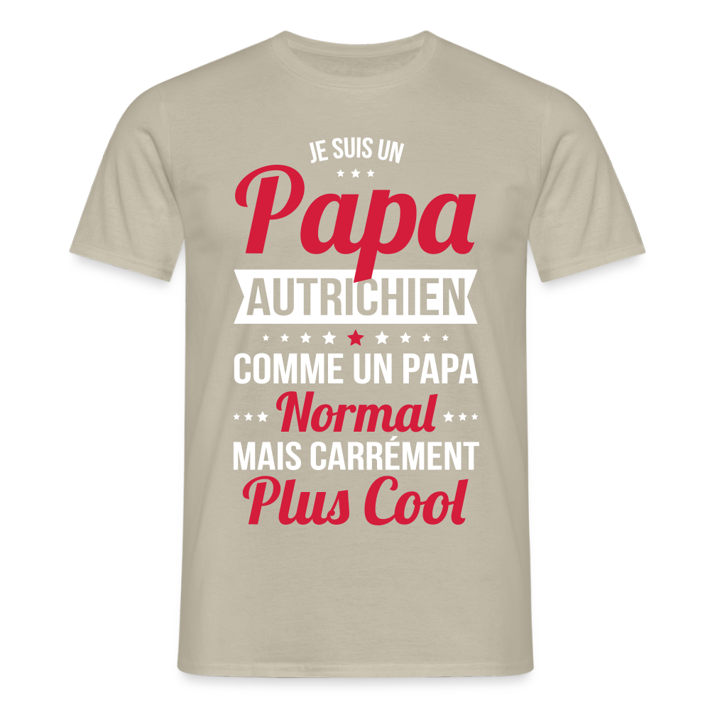 T-shirt Homme - Papa Autrichien Plus Cool - beige sable