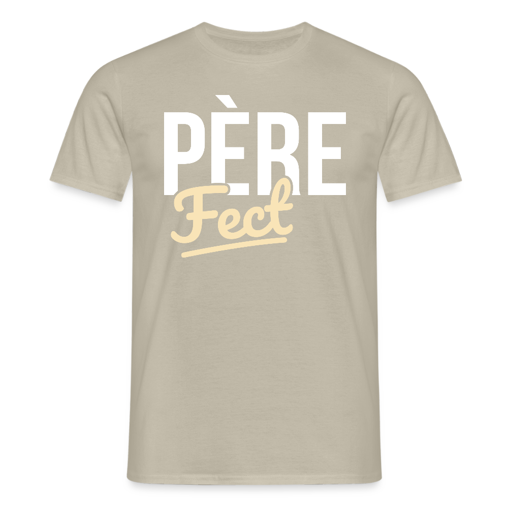 T-shirt Homme - Cadeau Papa - Père Fect - beige sable