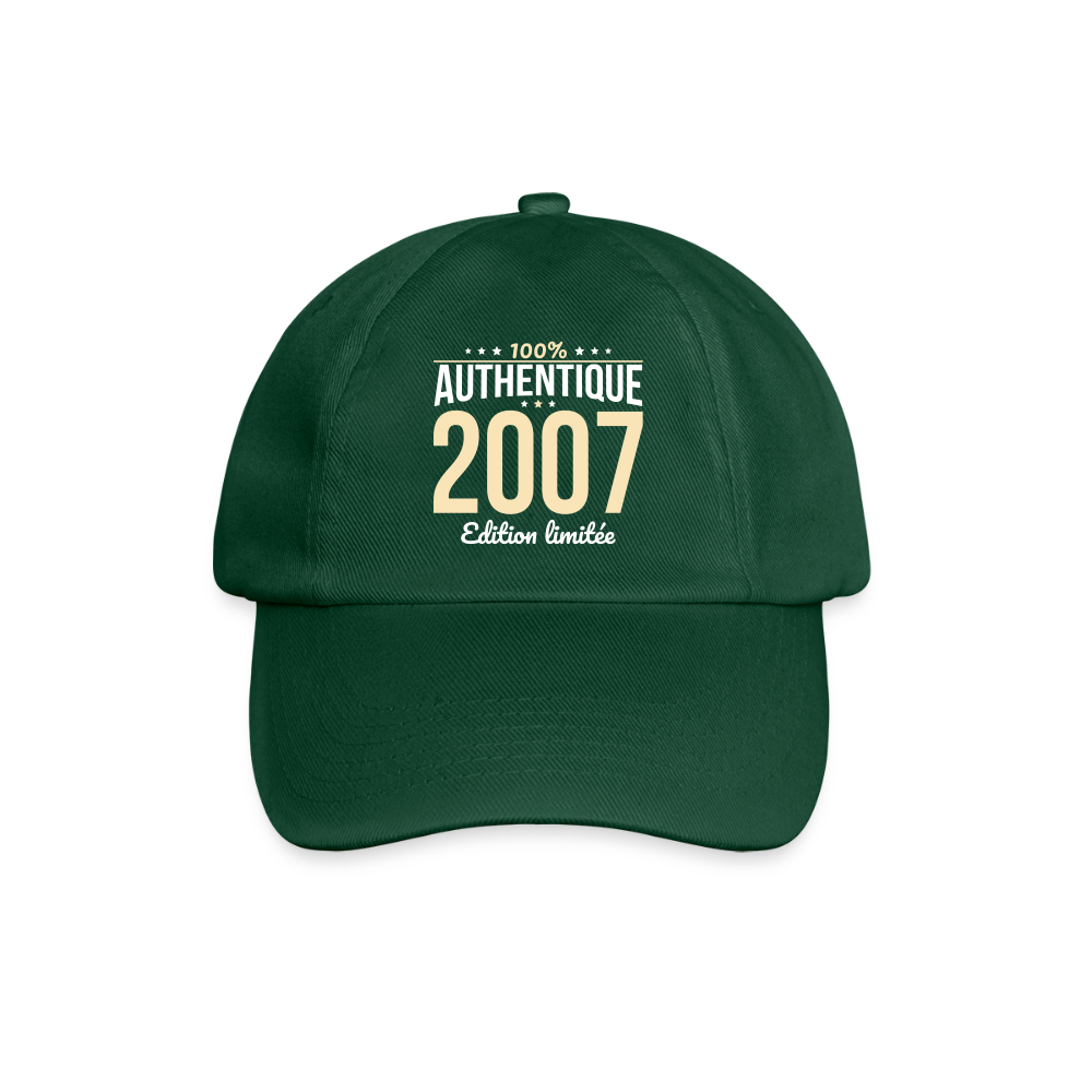 Casquette classique - Anniversaire 18 Ans - 100% Authentique 2007 - vert bouteille