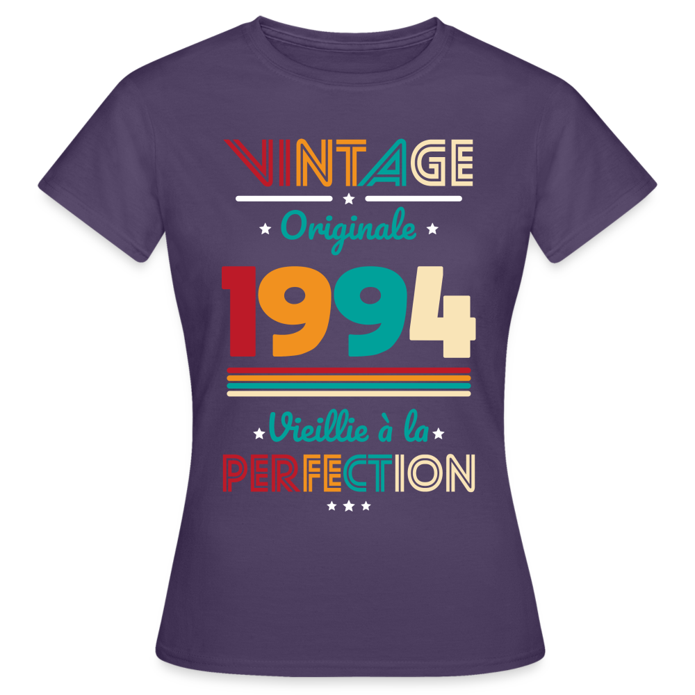 T-shirt Femme - Anniversaire 31 Ans - Vintage Originale 1994 - violet foncé