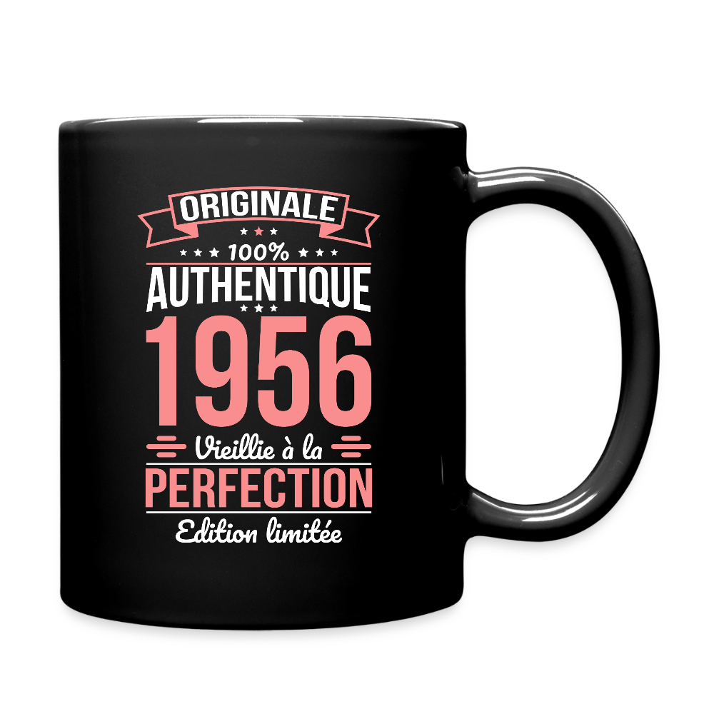 Mug anniversaire femme 70 ans – Originale 1956 - noir