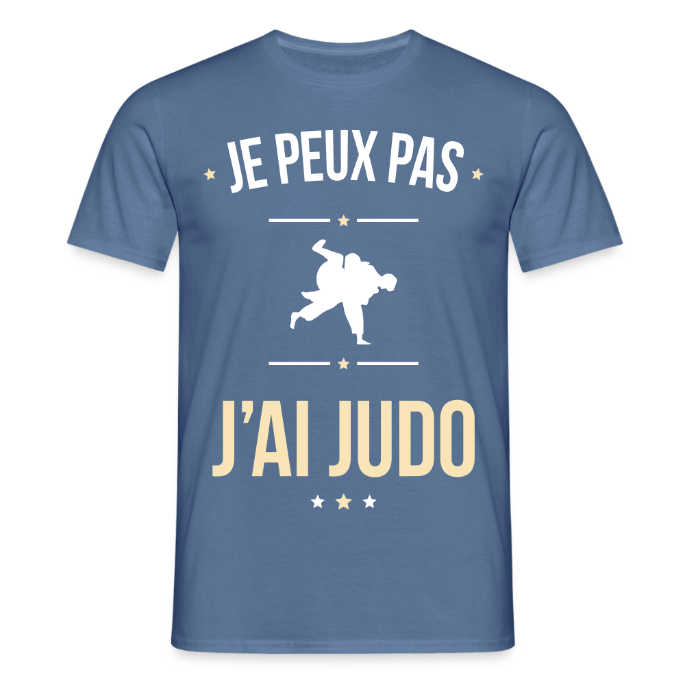 T-shirt Homme - Je peux pas j'ai Judo - bleu pigeon