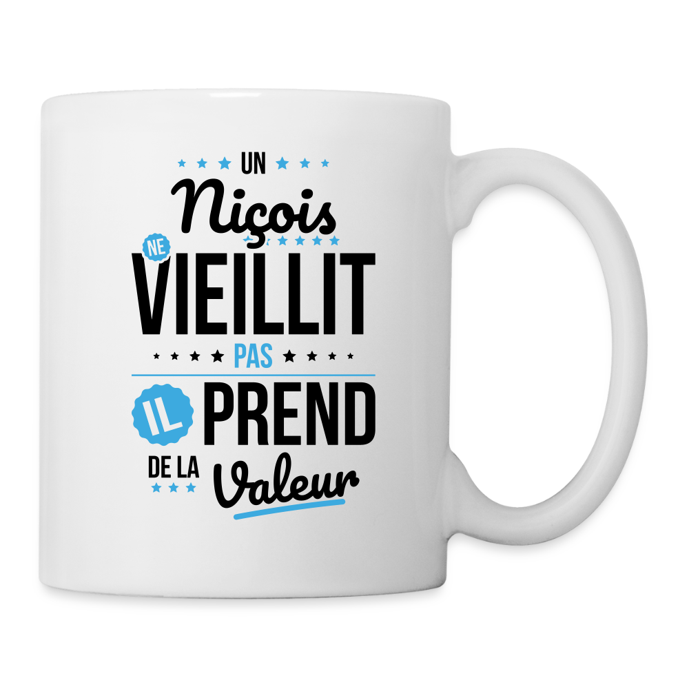 Mug blanc - Un Niçois ne vieillit pas - blanc