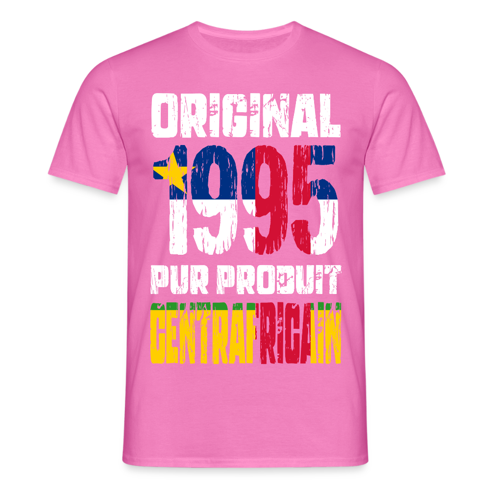 T-shirt Homme - Anniversaire 30 Ans - Original 1995 - Pur produit Centrafricain - rose