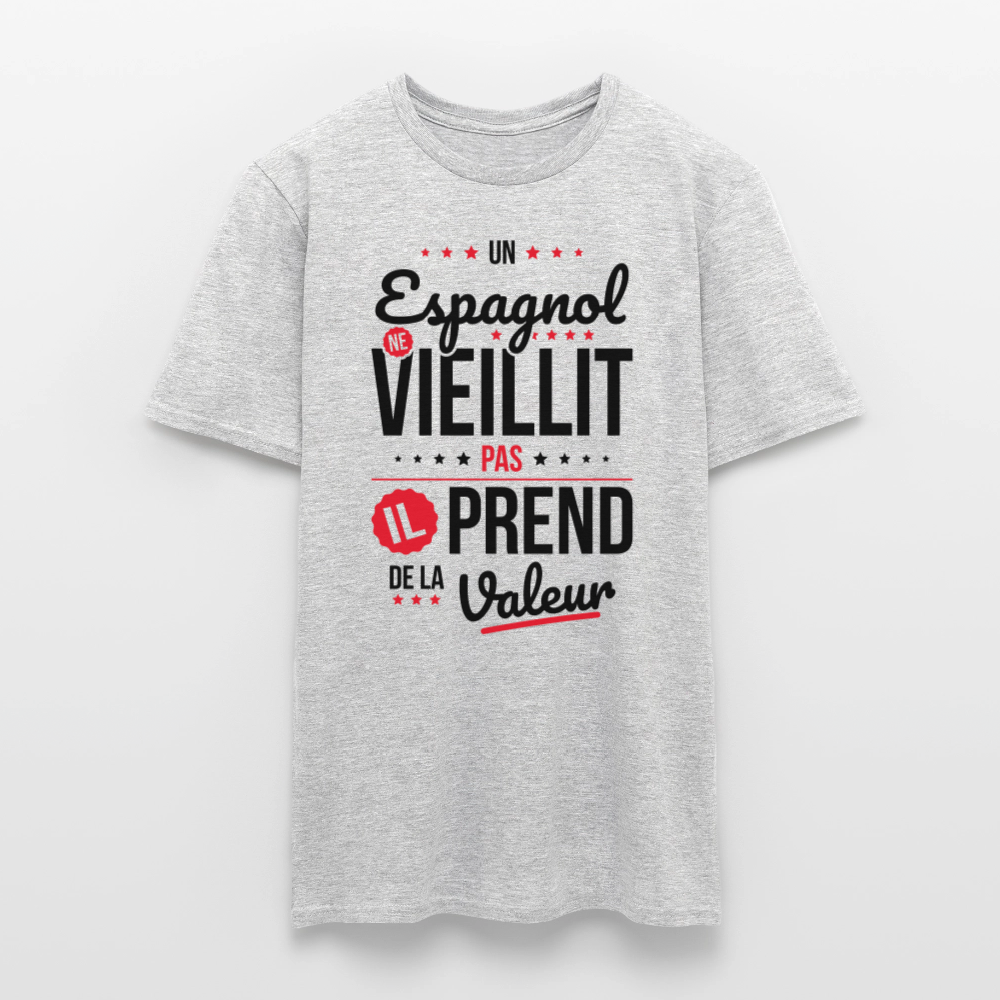 T-shirt Homme - Un Espagnol ne vieillit pas - gris chiné