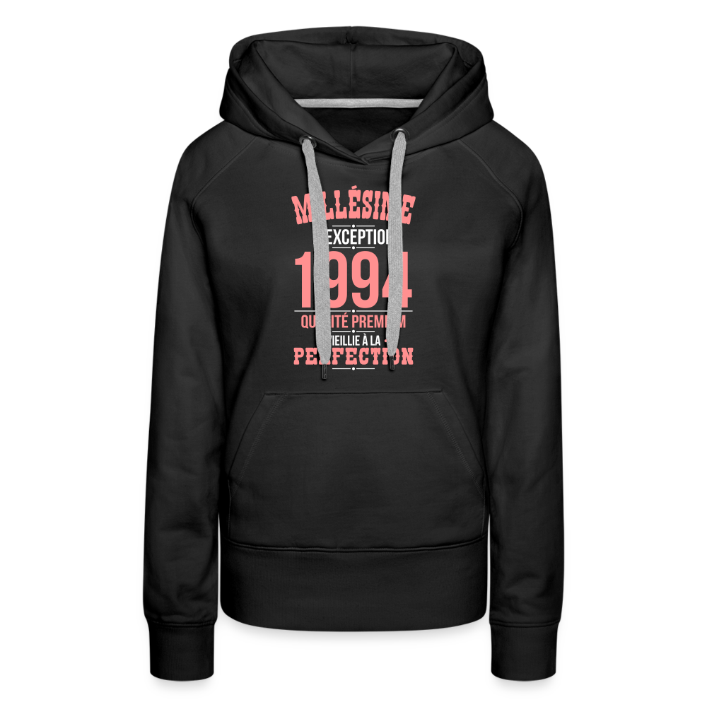 Sweat à capuche Premium Femme - Anniversaire 31 Ans - Millésime 1994 - noir