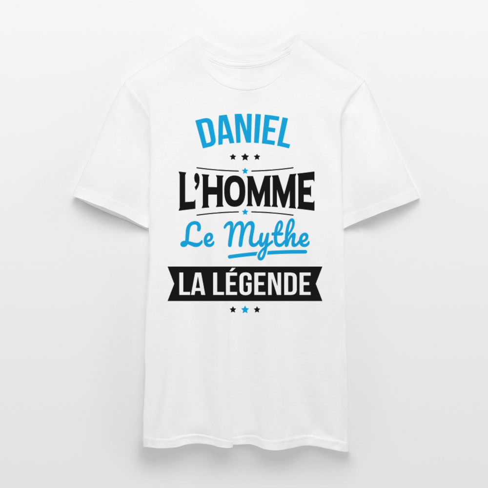 T-shirt Homme - Daniel - l'Homme - le Mythe - la Légende - blanc