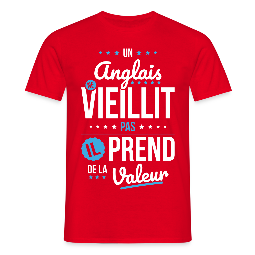 T-shirt Homme - Un Anglais ne vieillit pas - rouge
