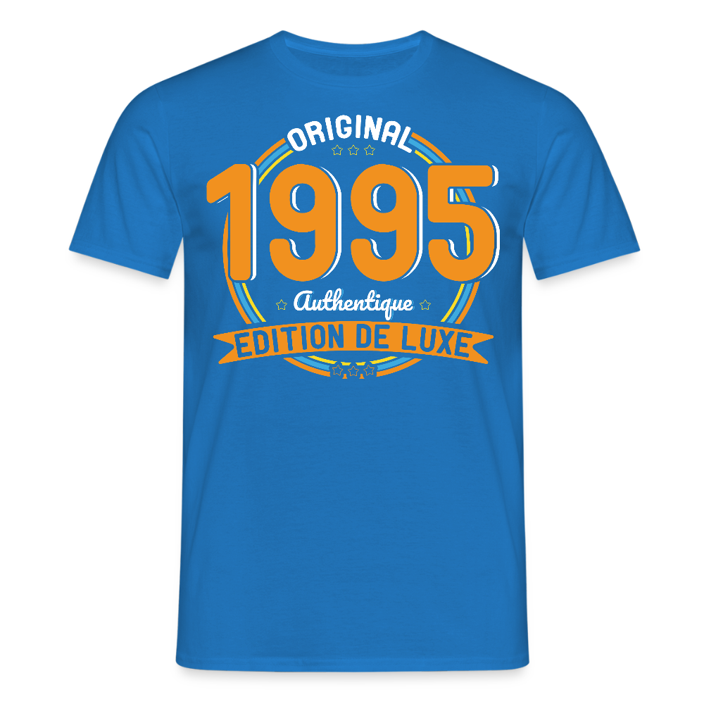 T-shirt Homme - Anniversaire 30 Ans - Original 1995 Authentique - bleu royal