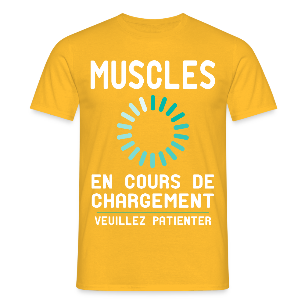 T-shirt Homme - Muscles en cours de chargement - jaune