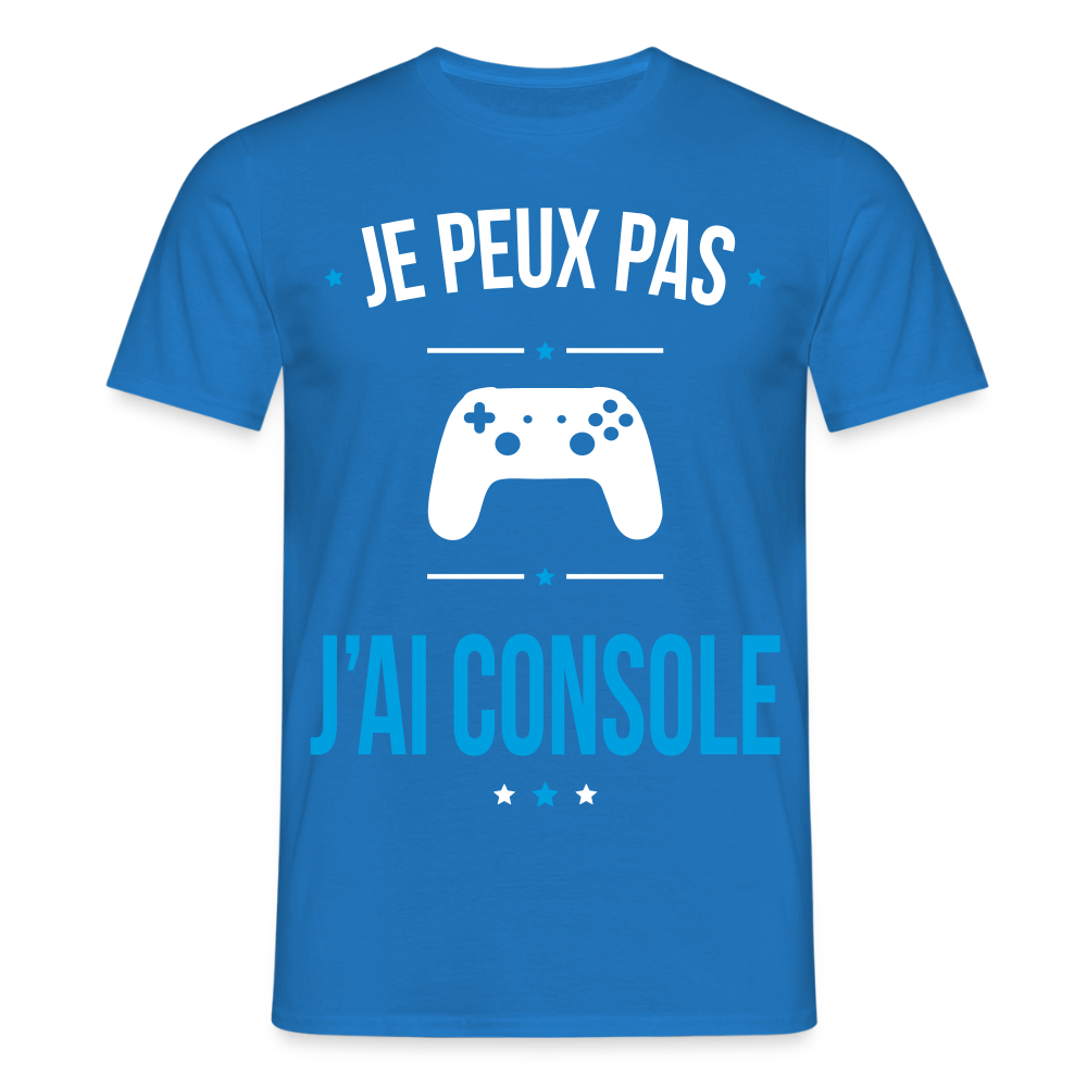 T-shirt Homme - Je peux pas j'ai Console - bleu royal