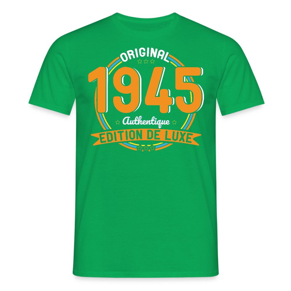 T-shirt Homme - Anniversaire 80 Ans - Original 1945 Authentique - vert