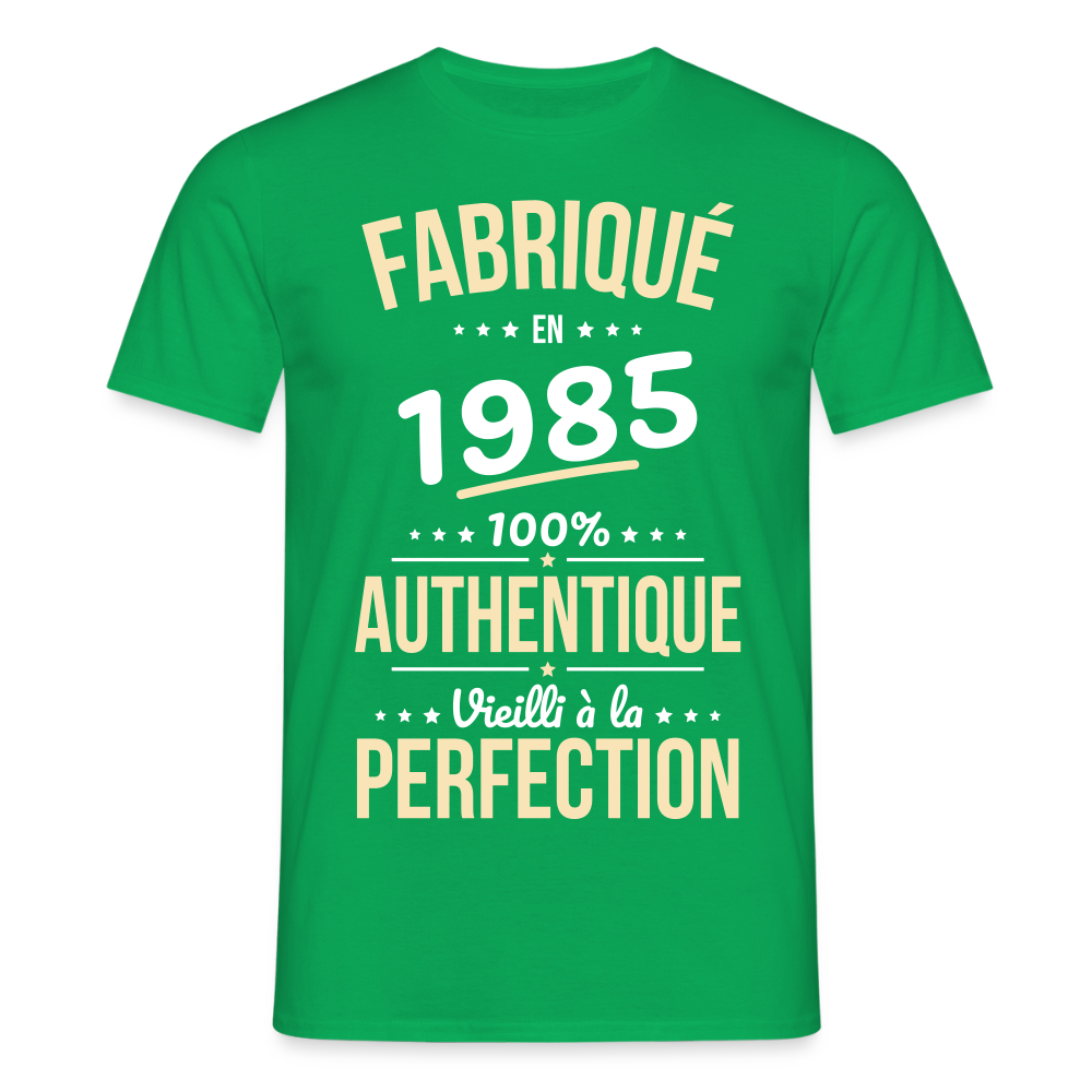 T-shirt Homme - Anniversaire 40 Ans - Fabriqué en 1985 - vert