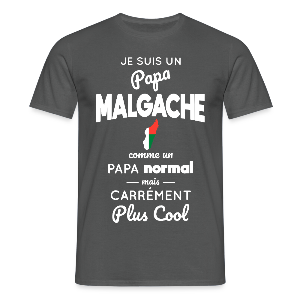 T-shirt Homme - Papa Malgache Plus Cool - charbon