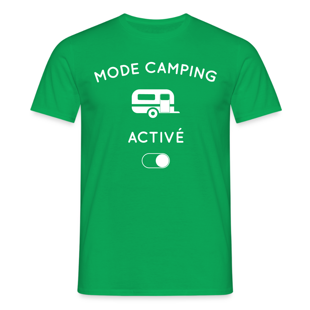 T-shirt Homme - Mode camping activé - vert