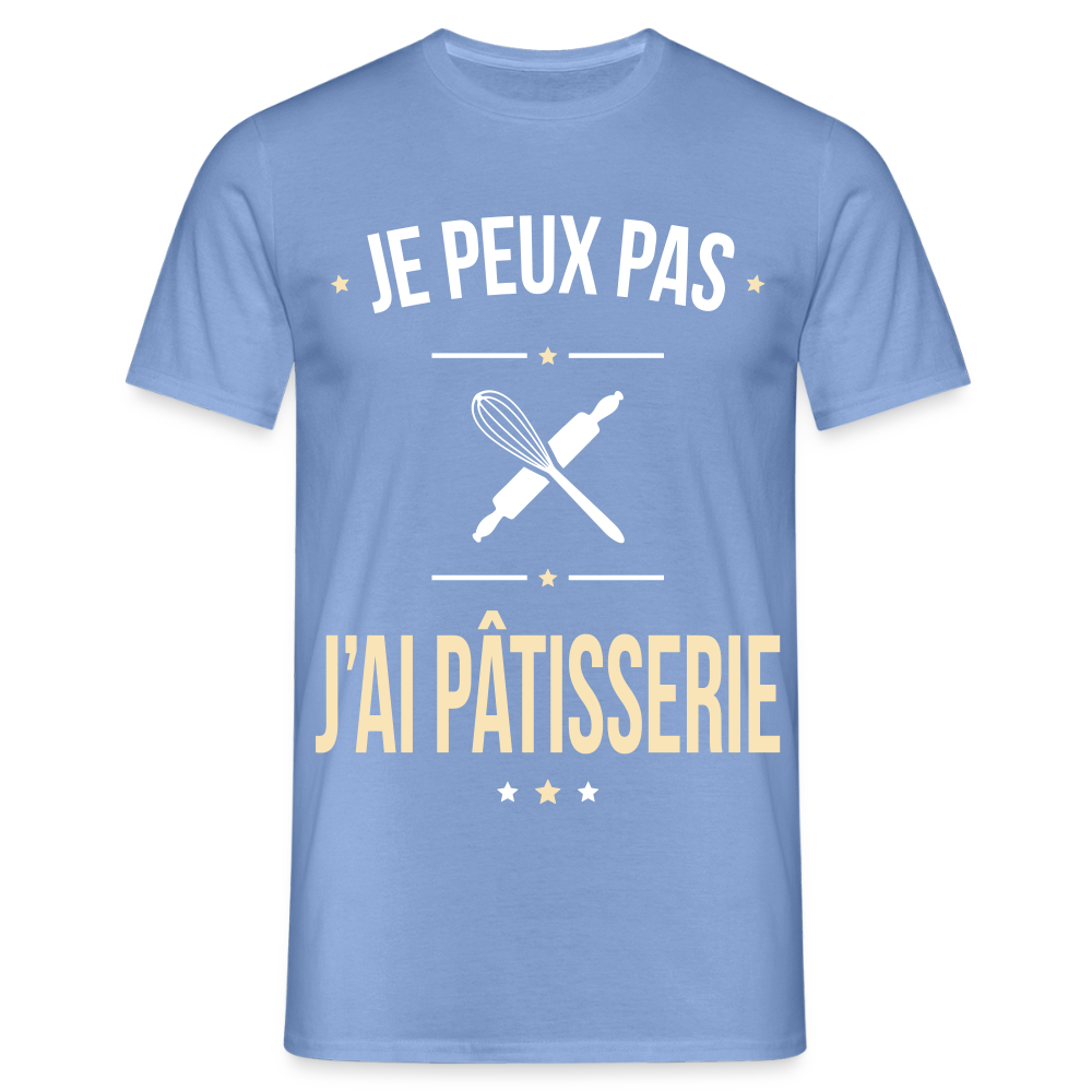 T-shirt Homme - Je peux pas j'ai Pâtisserie - carolina blue