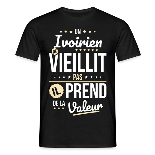 T-shirt Homme - Un Ivoirien ne vieillit pas - noir
