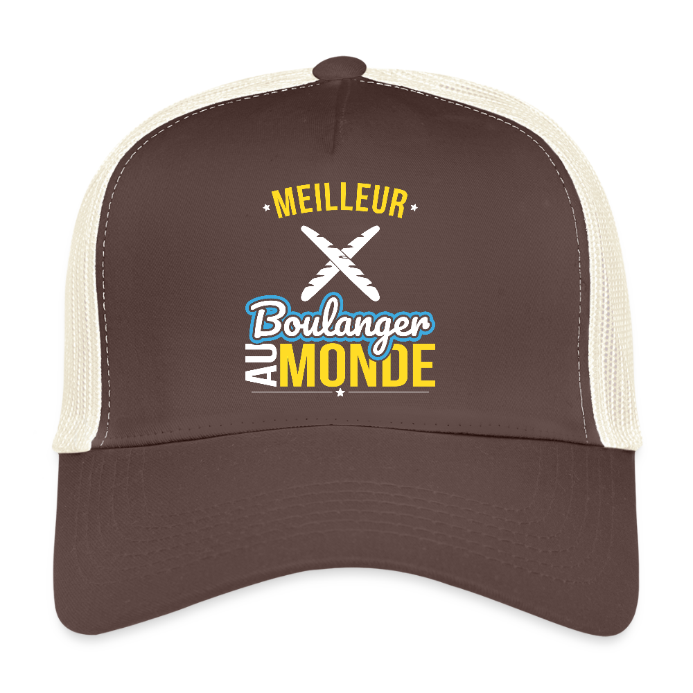 Casquette Trucker - Meilleur boulanger au monde - marron/beige