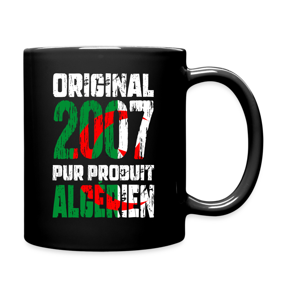 Mug uni - Anniversaire 18 Ans - Original 2007 - Pur produit Algérien - noir
