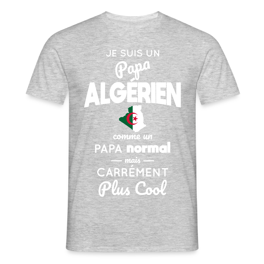 T-shirt Homme - Papa Algérien Plus Cool - gris chiné