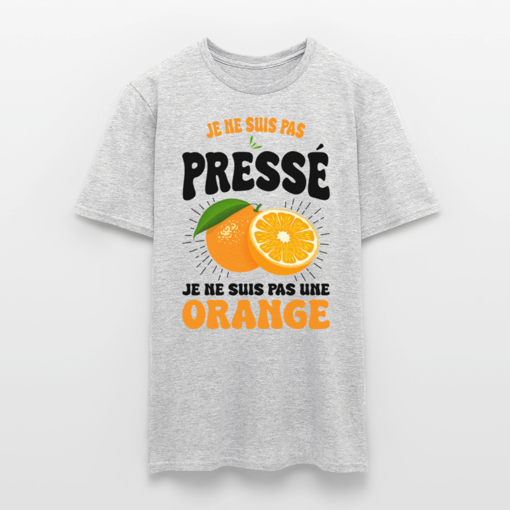 T-shirt Homme - Je ne suis pas une orange - gris chiné