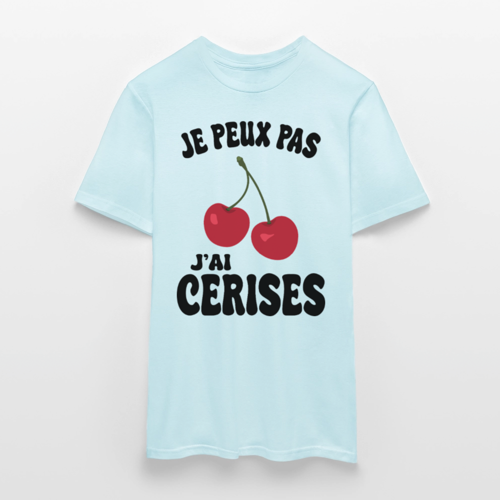 T-shirt Homme - Je peux pas j'ai cerises - ciel