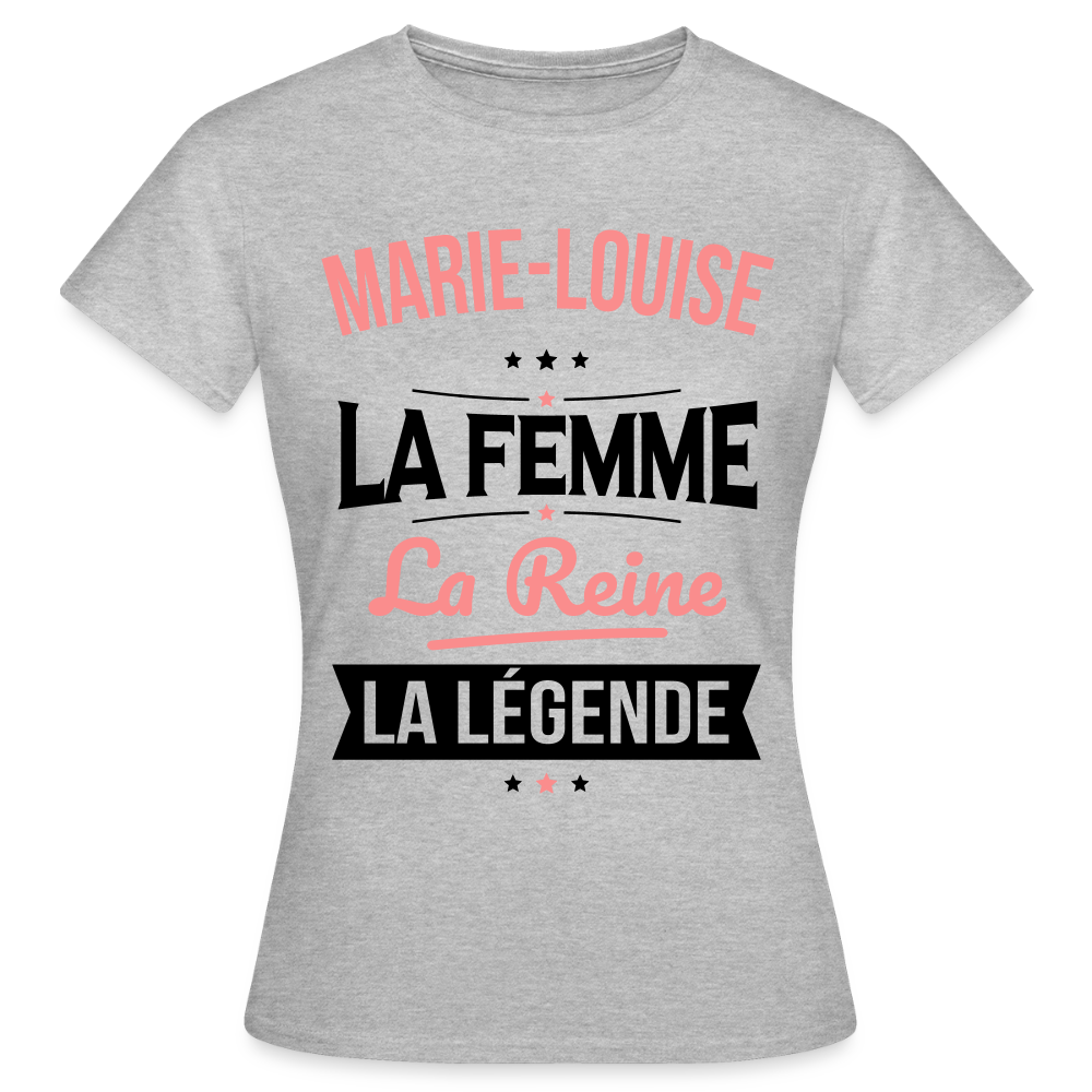 T-shirt Femme - Marie-Louise - la Femme - la Reine - la Légende - gris chiné