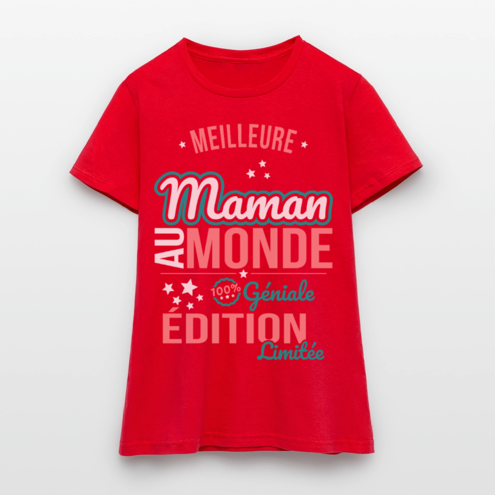 T-shirt Femme - Meilleure Maman au monde - rouge
