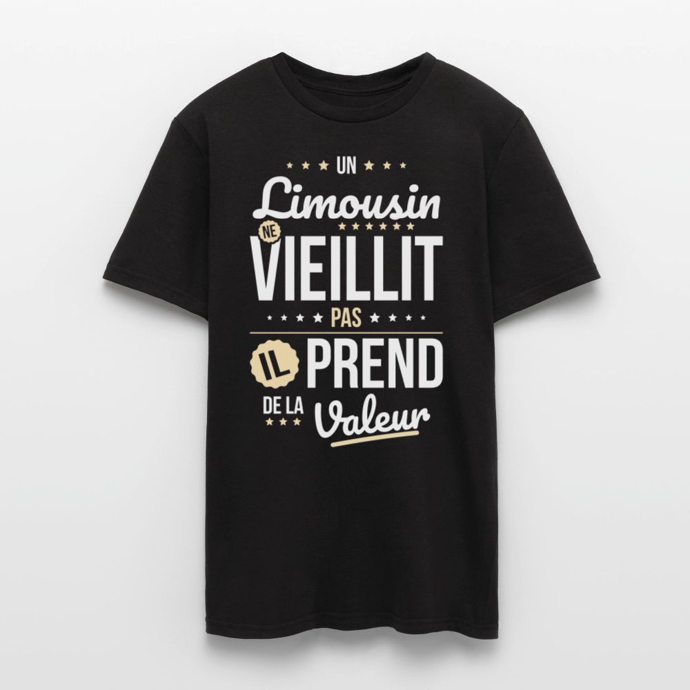 T-shirt Homme - Un Limousin ne vieillit pas - noir