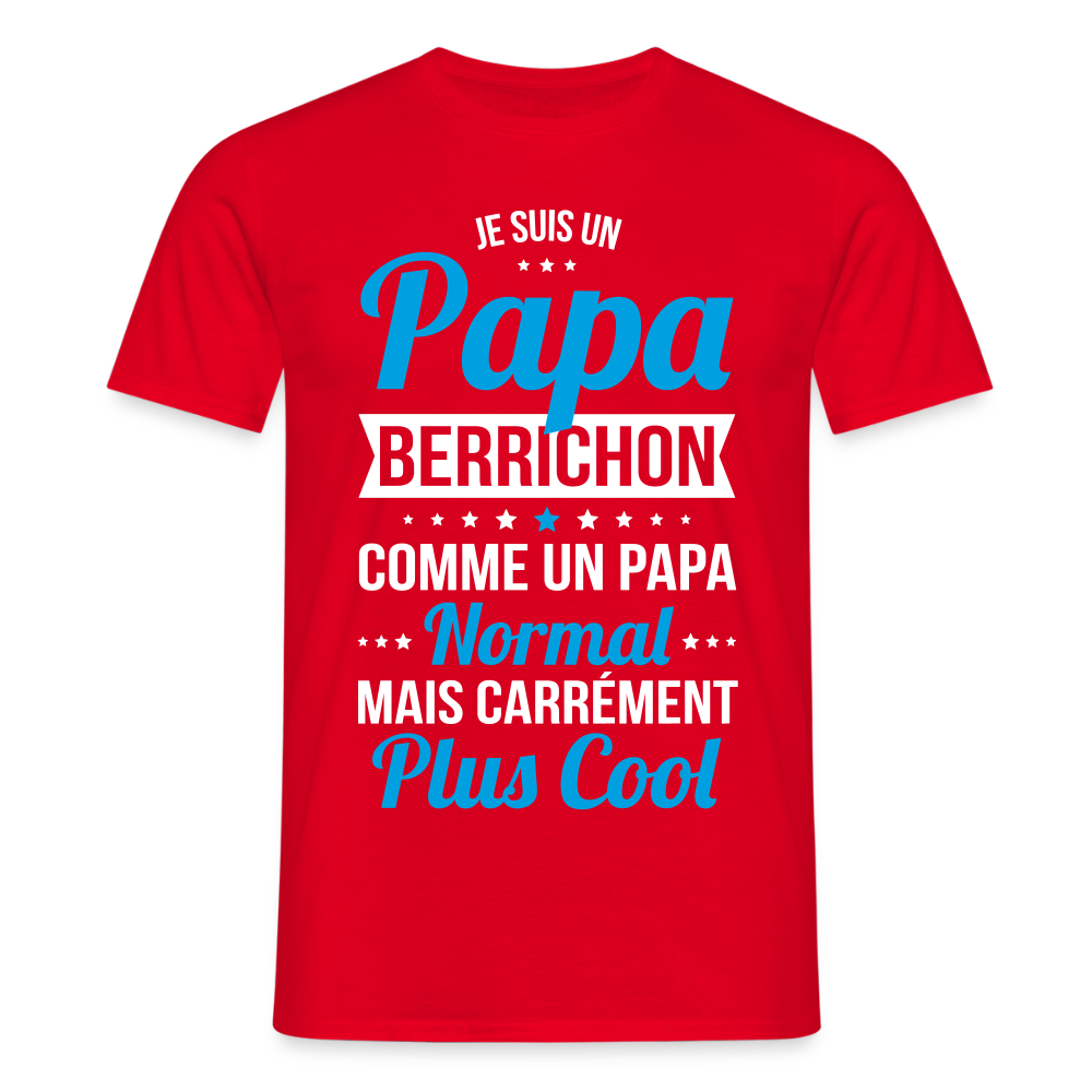 T-shirt Homme - Papa Berrichon Plus Cool - rouge