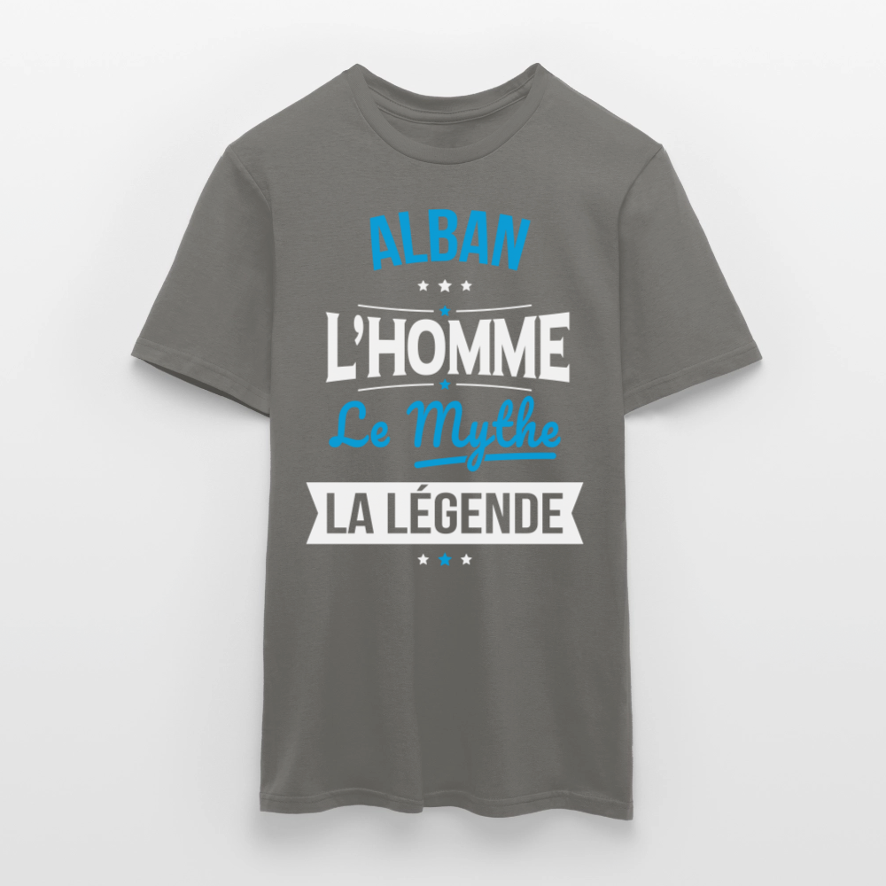 T-shirt Homme - Alban - l'Homme - le Mythe - la Légende - gris graphite
