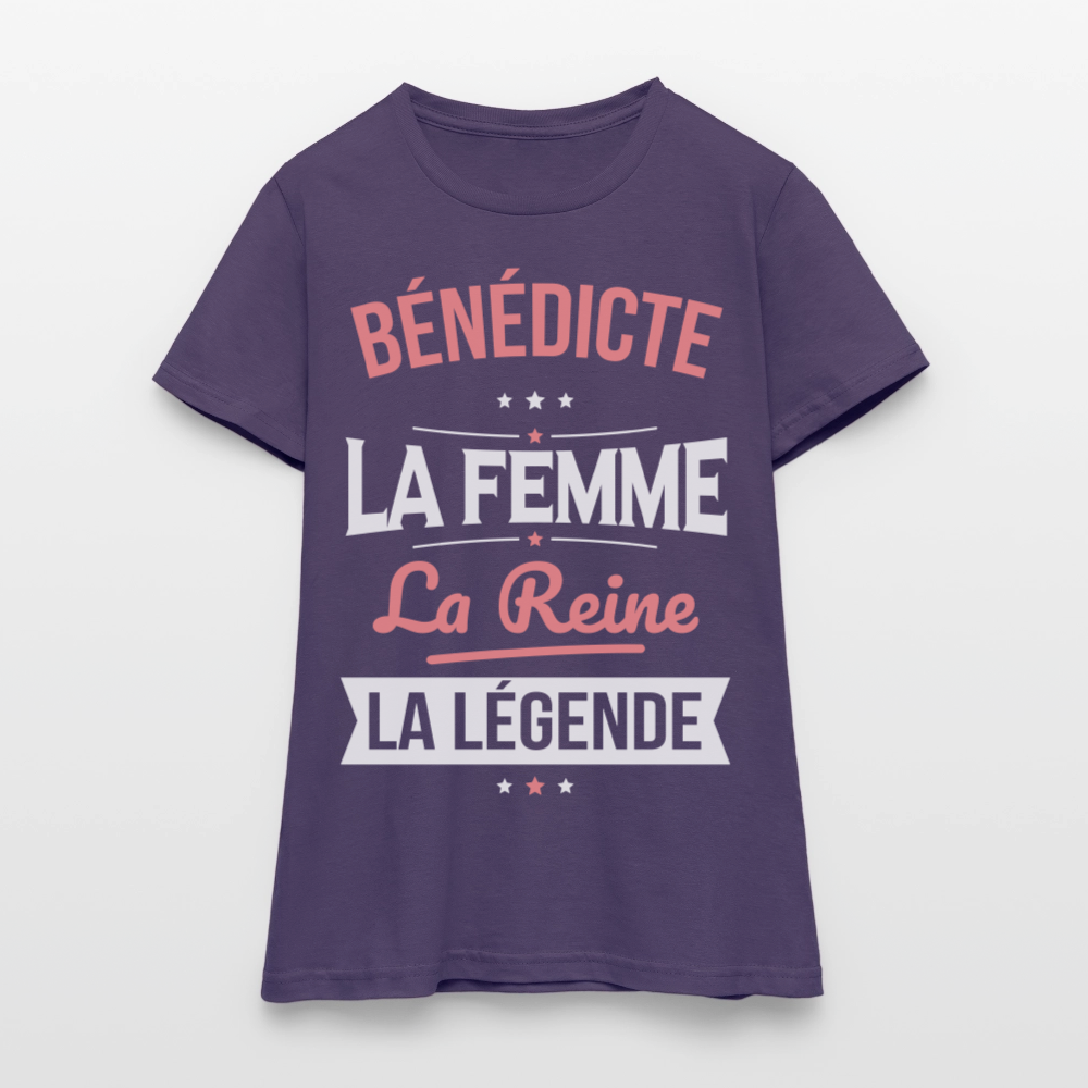 T-shirt Femme - Bénédicte - la Femme - la Reine - la Légende - violet foncé