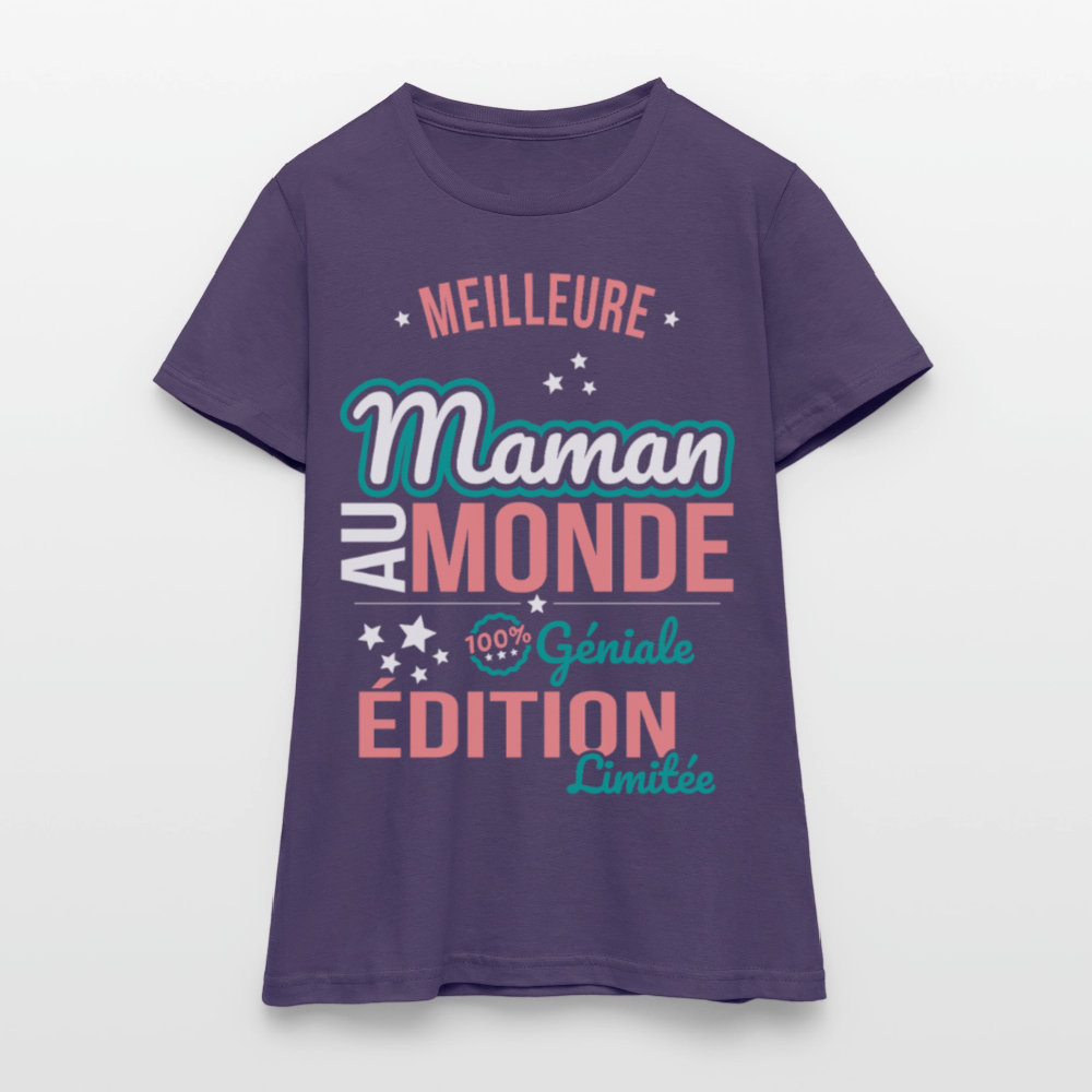 T-shirt Femme - Meilleure Maman au monde - violet foncé