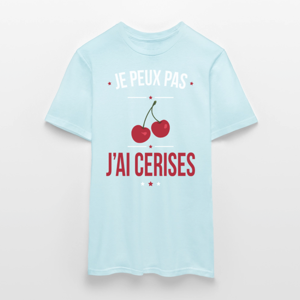 T-shirt Homme - Je peux pas j'ai cerises - ciel