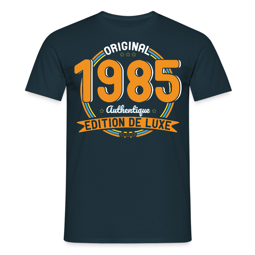T-shirt Homme - Anniversaire 40 Ans - Original 1985 Authentique - marine