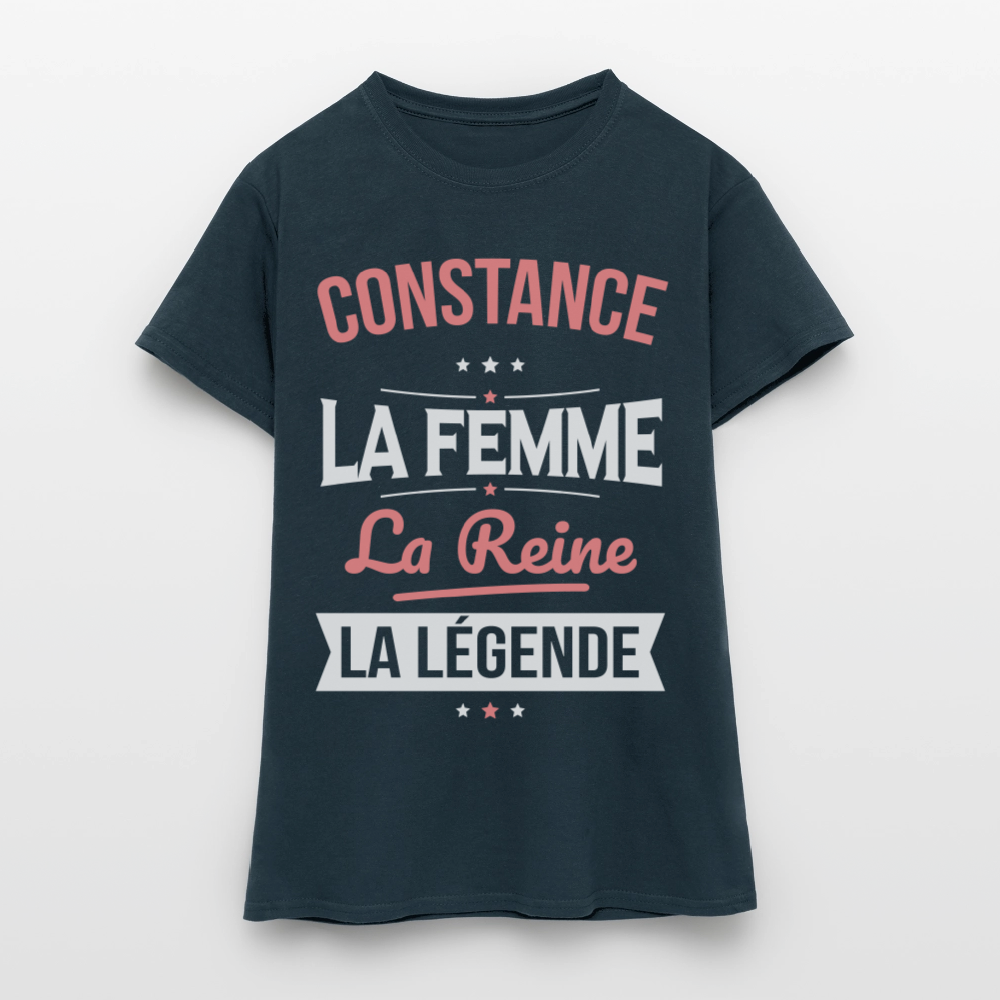 T-shirt Femme - Constance - la Femme - la Reine - la Légende - marine