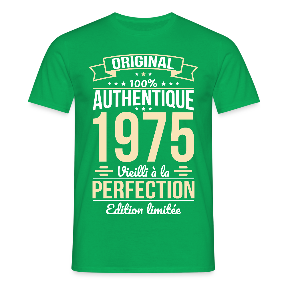 T-shirt anniversaire homme 50 ans – Original 1975 - vert