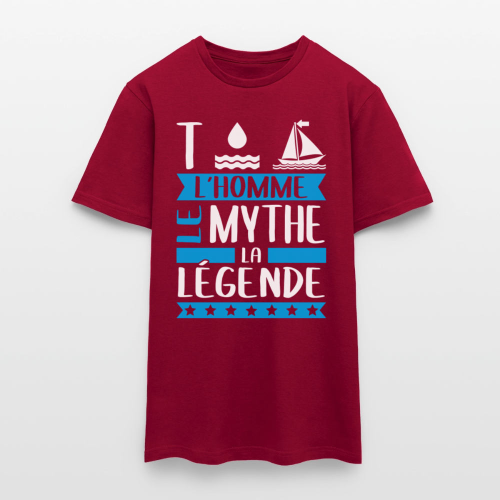 T-shirt homme Thomas rébus – L’homme, le mythe, la légende - rouge brique