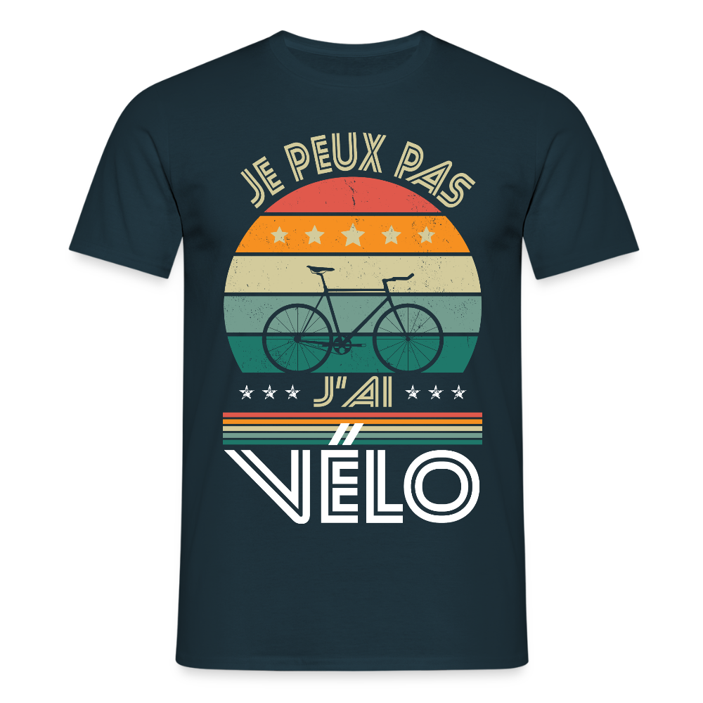 T-shirt Homme - Je peux pas j'ai Vélo - marine