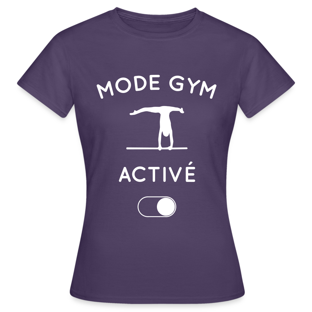 T-shirt Femme - Mode gym activé - violet foncé