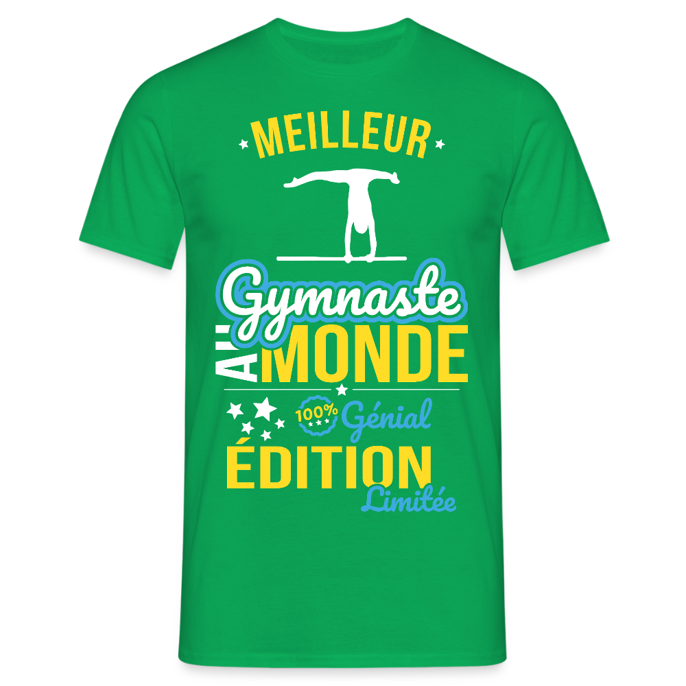 T-shirt Homme - Meilleur Gymnaste au monde - 100% génial - vert