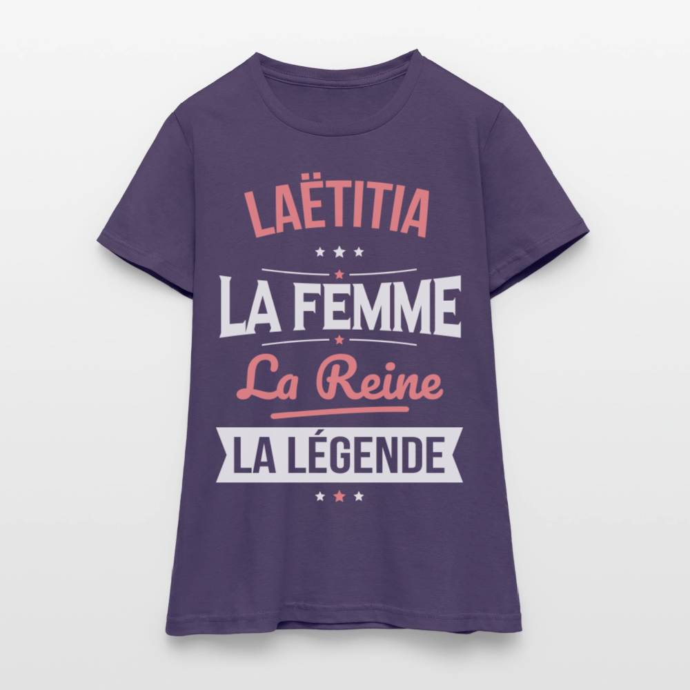 T-shirt Femme - Laëtitia - la Femme - la Reine - la Légende - violet foncé