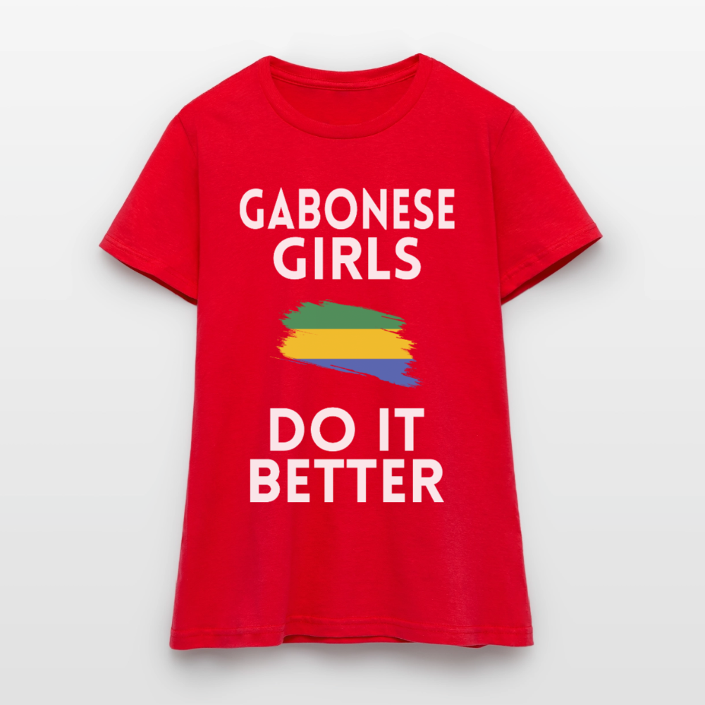 T-shirt femme - Gabonese Girls Do It Better - rouge