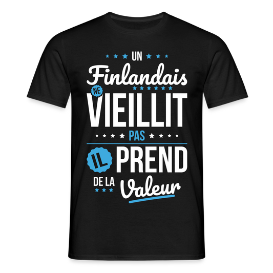 T-shirt Homme - Un Finlandais ne vieillit pas - noir