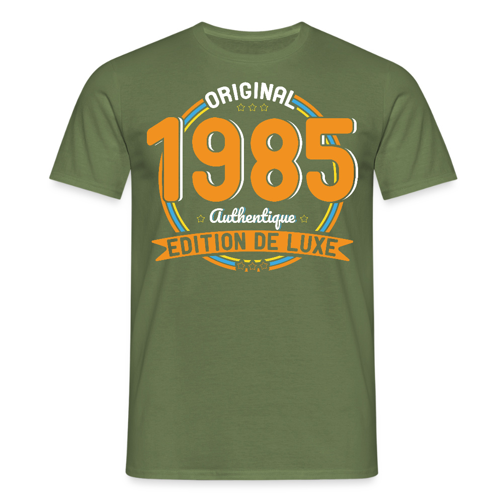 T-shirt Homme - Anniversaire 40 Ans - Original 1985 Authentique - vert militaire