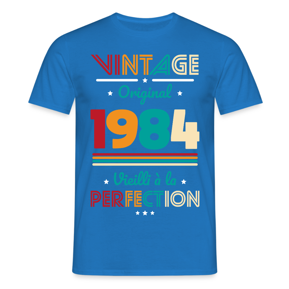 T-shirt Homme - Anniversaire 41 Ans - Vintage Original 1984 - bleu royal