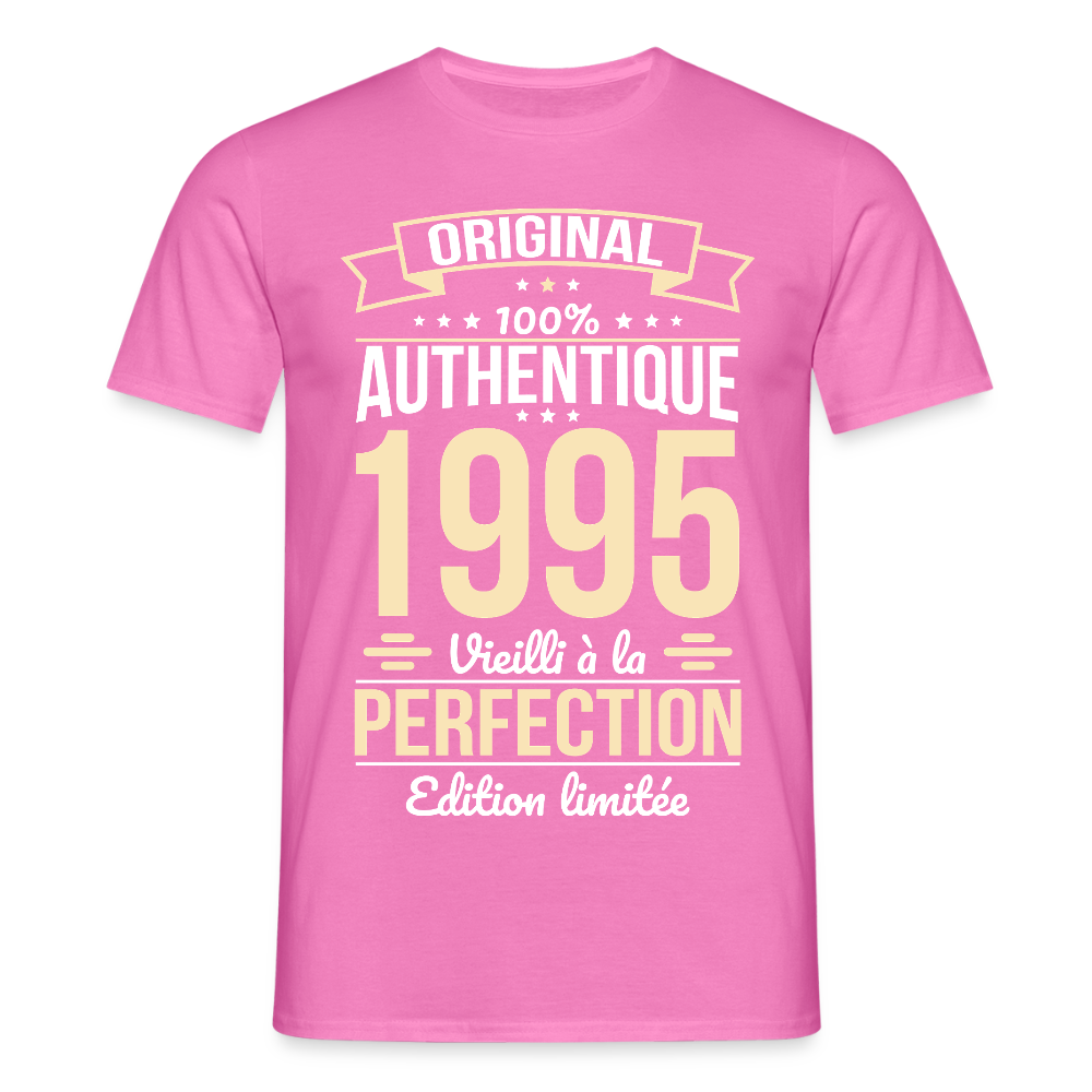 T-shirt Homme - Anniversaire 30 Ans - Original 1995 - rose